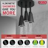 DELTA Universal Showering Components H2OKINETIC Pendant Raincan Shower Head with LED Light — Matte Black