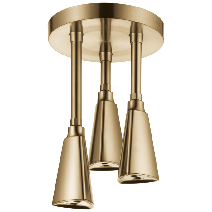 DELTA Universal Showering Components H2Okinetic Pendant Raincan Shower Head — Champagne Bronze