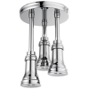 DELTA Universal Showering Components H2OKINETIC Pendant Raincan Shower Head with LED Light — Chrome