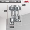 DELTA Universal Showering Components H2OKINETIC Pendant Raincan Shower Head with LED Light — Chrome