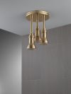 DELTA Universal Showering Components H2OKINETIC Pendant Raincan Shower Head with LED Light — Champagne Bronze