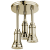 DELTA Universal Showering Components H2OKINETIC Pendant Raincan Shower Head with LED Light — Polished Nickel