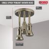 DELTA Universal Showering Components H2OKINETIC Pendant Raincan Shower Head with LED Light — Polished Nickel