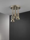 DELTA Universal Showering Components H2OKINETIC Pendant Raincan Shower Head with LED Light — Polished Nickel