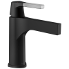 DELTA Zura Single Handle Bathroom Faucet — Chrome / Matte Black