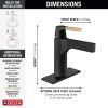 DELTA Zura Single Handle Bathroom Faucet — Matte Black / Champagne Bronze