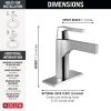 DELTA Zura Single Handle Bathroom Faucet — Chrome