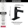 DELTA Zura Touch2O Bathroom Faucet with Touchless Technology — Matte Black