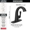 DELTA Stryke Single Handle Bathroom Faucet — Matte Black