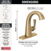 DELTA Stryke Single Handle Bathroom Faucet — Lumicoat® Champagne Bronze