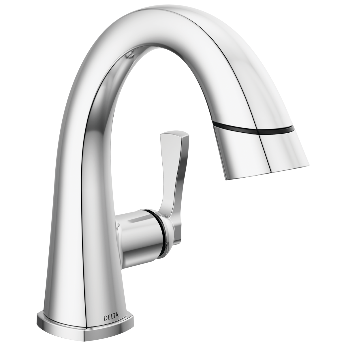 DELTA Stryke Single Handle Pull-Down Bathroom Faucet — Lumicoat® Chrome