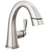 DELTA Stryke Single Handle Pull Down Bathroom Faucet — Lumicoat® Stainless