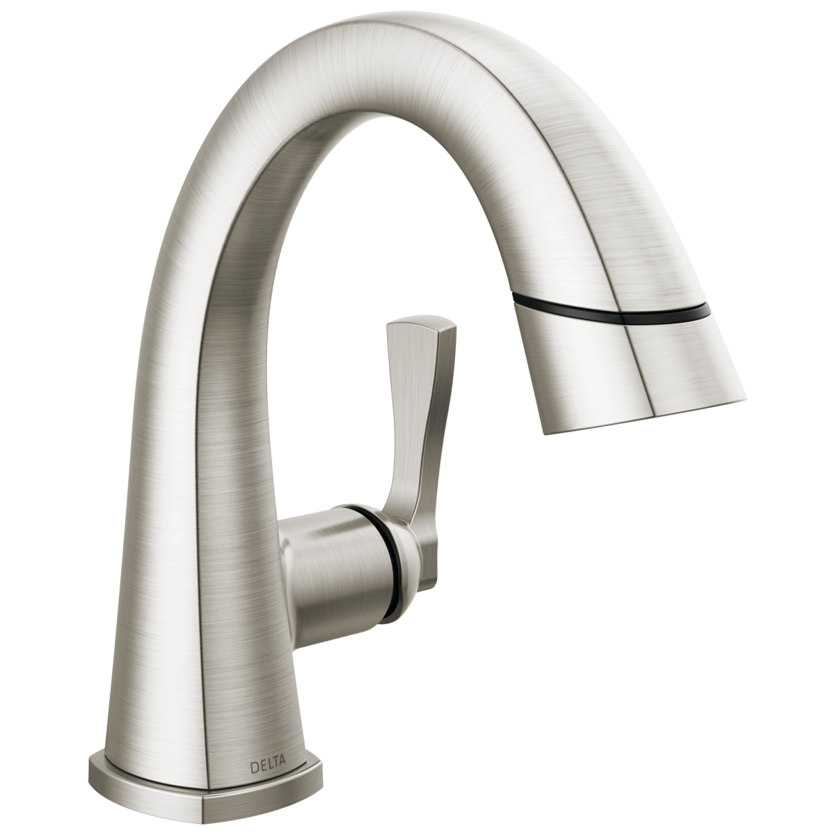 DELTA Stryke Single Handle Pull Down Bathroom Faucet — Lumicoat® Stainless