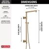DELTA Universal Showering Components Emerge 26" Angular Shower Column — Lumicoat® Champagne Bronze