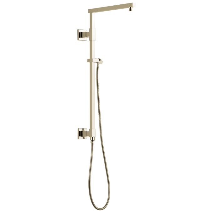 DELTA Universal Showering Components Emerge 26" Angular Shower Column — Lumicoat® Polished Nickel