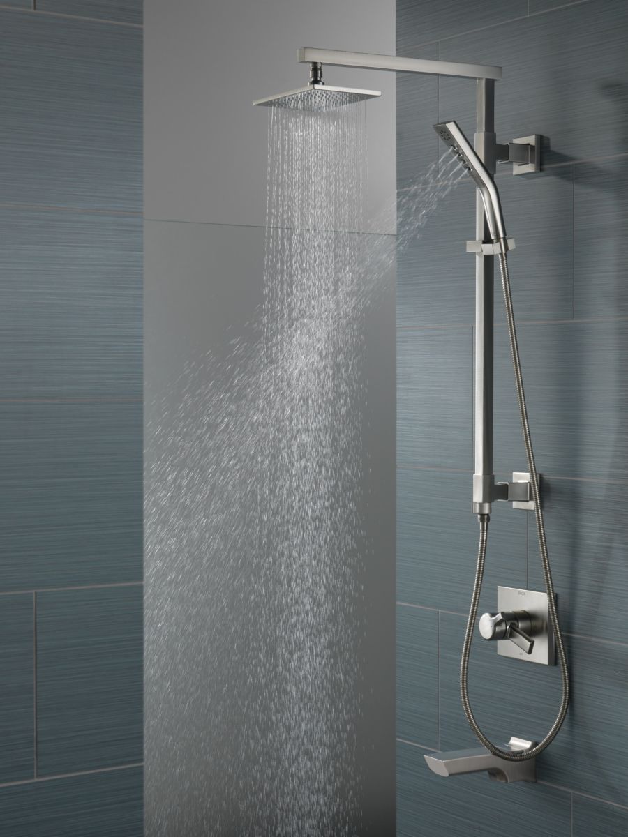 DELTA Universal Showering Components Single-Setting Raincan Shower Head — Lumicoat® Stainless