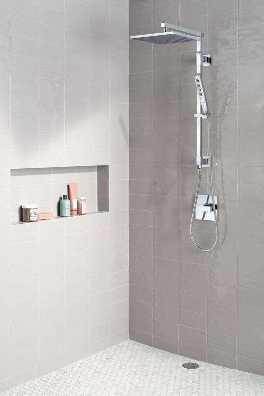 DELTA Universal Showering Components Single-Setting Metal Raincan Shower Head — Lumicoat® Chrome