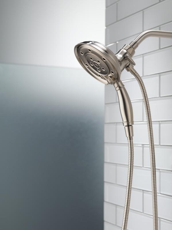 DELTA Universal Showering Components H2OKINETIC In2ition 4-Setting Two-in-One Shower — Stainless