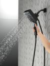 DELTA Universal Showering Components H2OKINETIC In2ition 4-Setting Two-in-One Shower — Matte Black
