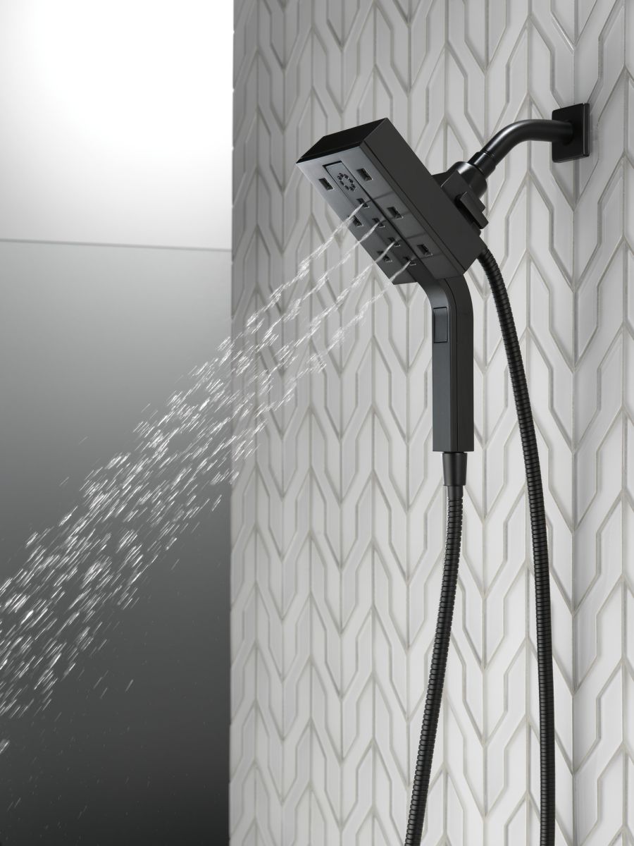 DELTA Universal Showering Components H2OKINETIC In2ition 4-Setting Two-in-One Shower — Matte Black