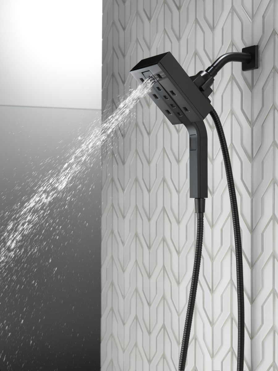 DELTA Universal Showering Components H2OKINETIC In2ition 4-Setting Two-in-One Shower — Matte Black
