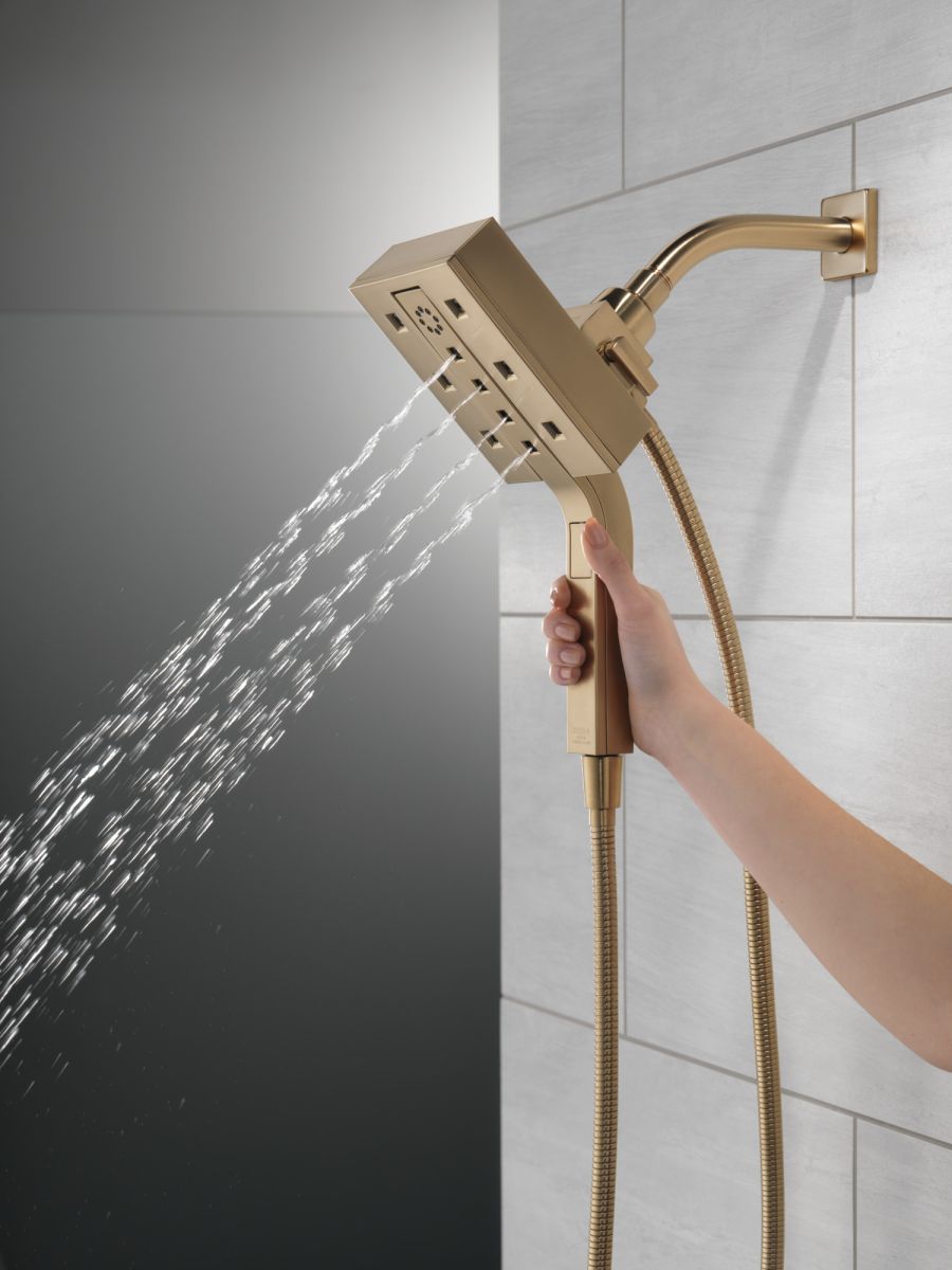 DELTA Universal Showering Components H2OKINETIC In2ition 4-Setting Two-in-One Shower (Recertified) — Lumicoat® Champagne Bronze