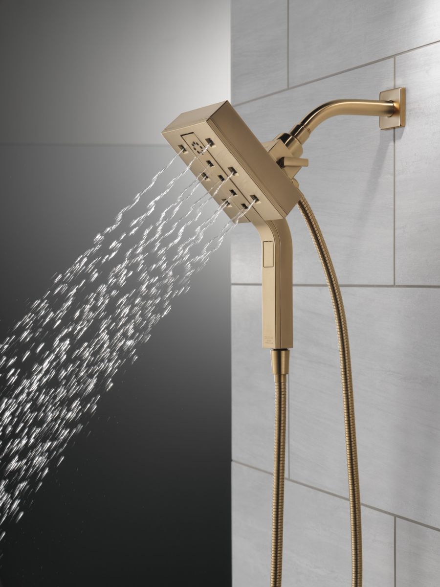 DELTA Universal Showering Components H2OKINETIC In2ition 4-Setting Two-in-One Shower (Recertified) — Lumicoat® Champagne Bronze