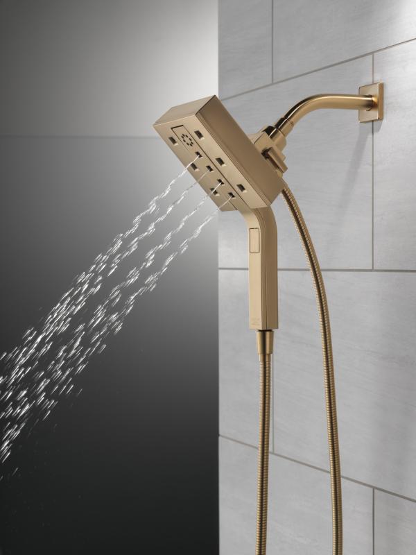DELTA Universal Showering Components H2OKINETIC In2ition 4-Setting Two-in-One Shower (Recertified) — Lumicoat® Champagne Bronze