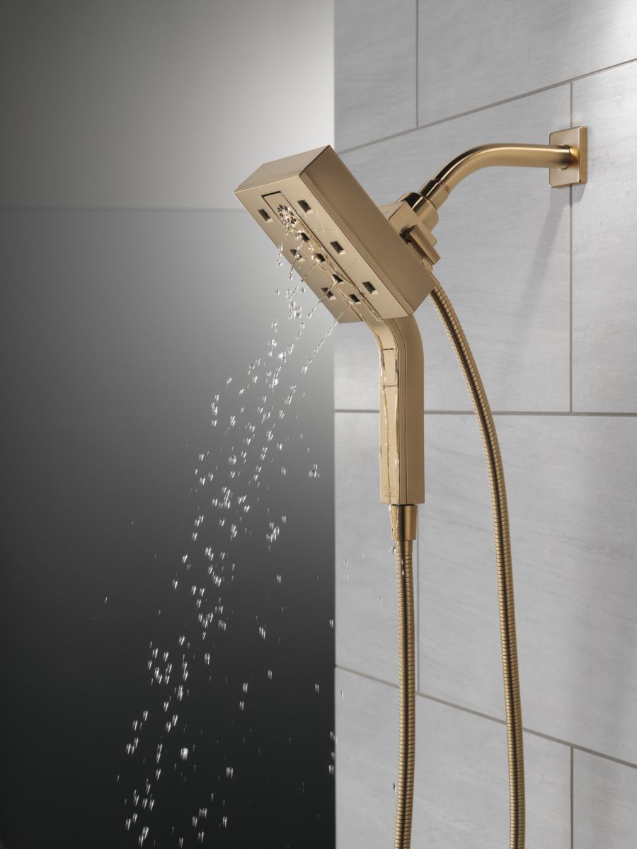 DELTA Universal Showering Components H2OKINETIC In2ition 4-Setting Two-in-One Shower (Recertified) — Lumicoat® Champagne Bronze