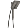 DELTA Universal Showering Components H2Okinetic In2ition 4-Setting Two-in-One Shower — Lumicoat® Black Stainless