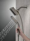 DELTA Universal Showering Components H2Okinetic In2ition 4-Setting Two-in-One Shower — Lumicoat® Black Stainless
