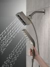 DELTA Universal Showering Components H2Okinetic In2ition 4-Setting Two-in-One Shower — Lumicoat® Black Stainless