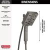 DELTA Universal Showering Components H2Okinetic In2ition 4-Setting Two-in-One Shower — Lumicoat® Black Stainless