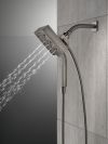 DELTA Universal Showering Components H2Okinetic In2ition 4-Setting Two-in-One Shower — Lumicoat® Black Stainless
