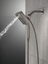 DELTA Universal Showering Components H2Okinetic In2ition 4-Setting Two-in-One Shower — Lumicoat® Black Stainless