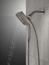 DELTA Universal Showering Components H2Okinetic In2ition 4-Setting Two-in-One Shower — Lumicoat® Black Stainless