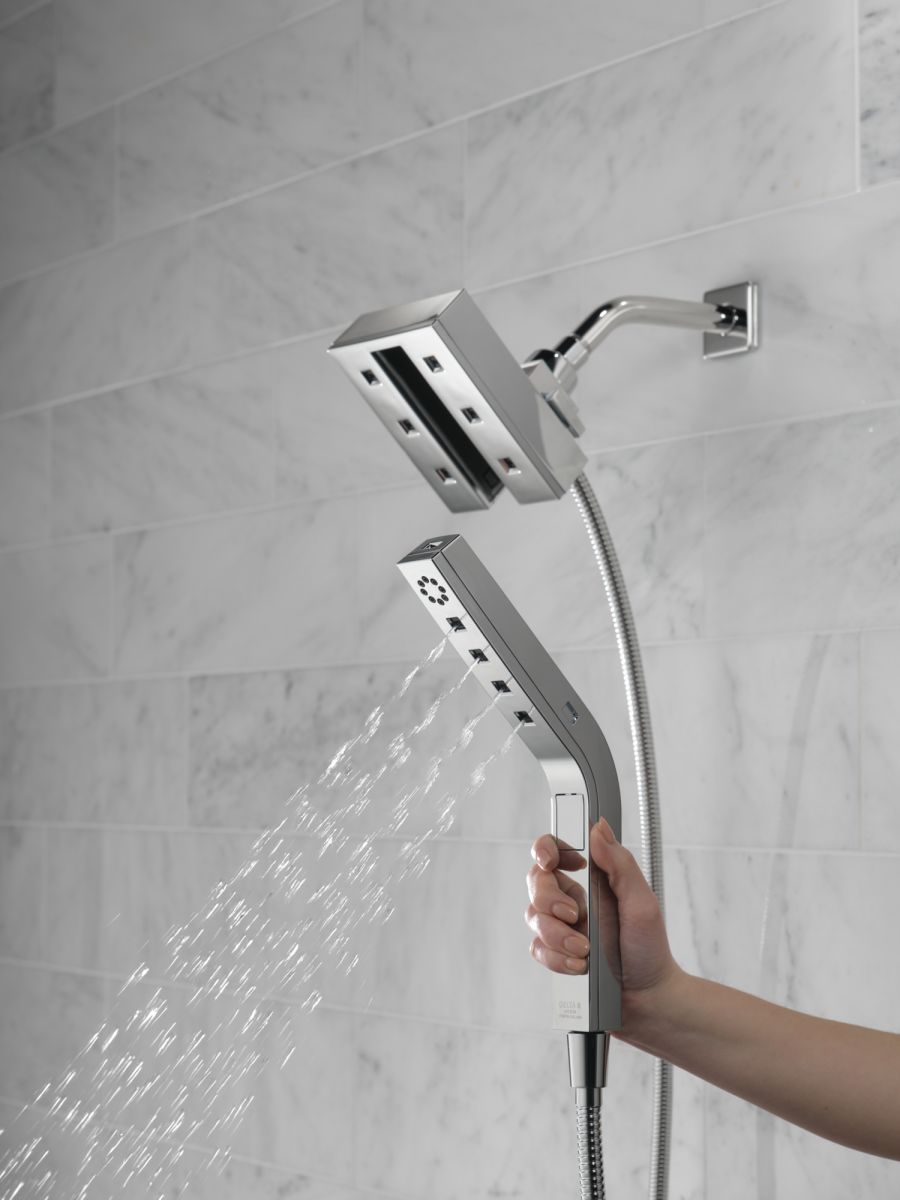 DELTA Universal Showering Components H2OKINETIC In2ition 4-Setting Two-in-One Shower — Lumicoat® Chrome