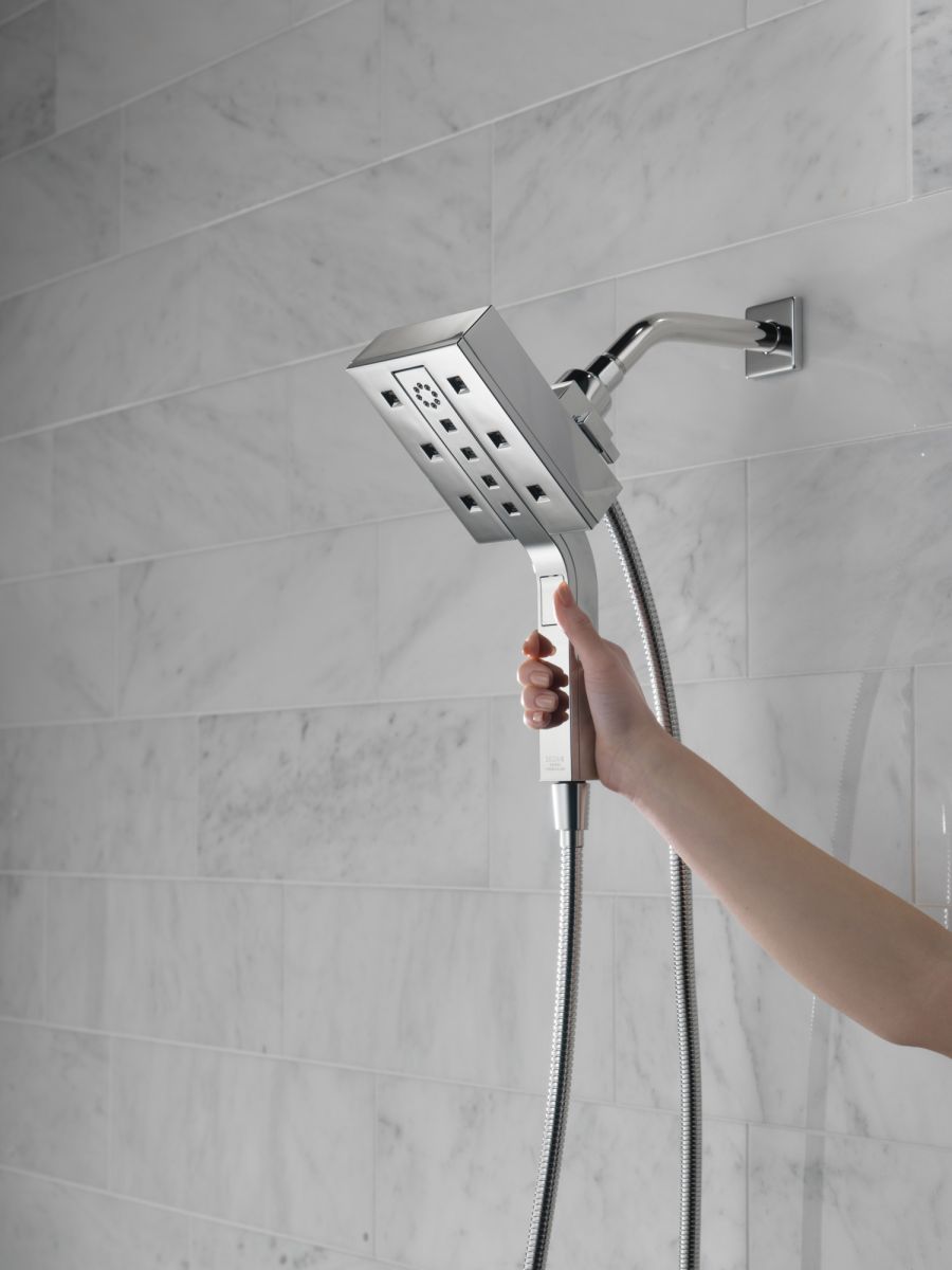 DELTA Universal Showering Components H2OKINETIC In2ition 4-Setting Two-in-One Shower — Lumicoat® Chrome