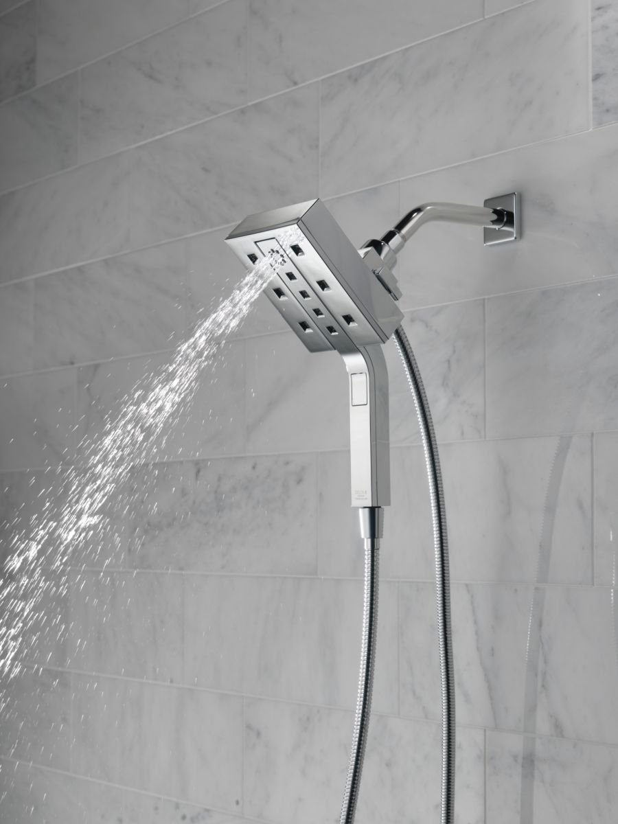 DELTA Universal Showering Components H2OKINETIC In2ition 4-Setting Two-in-One Shower — Lumicoat® Chrome