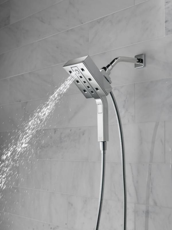 DELTA Universal Showering Components H2OKINETIC In2ition 4-Setting Two-in-One Shower — Lumicoat® Chrome