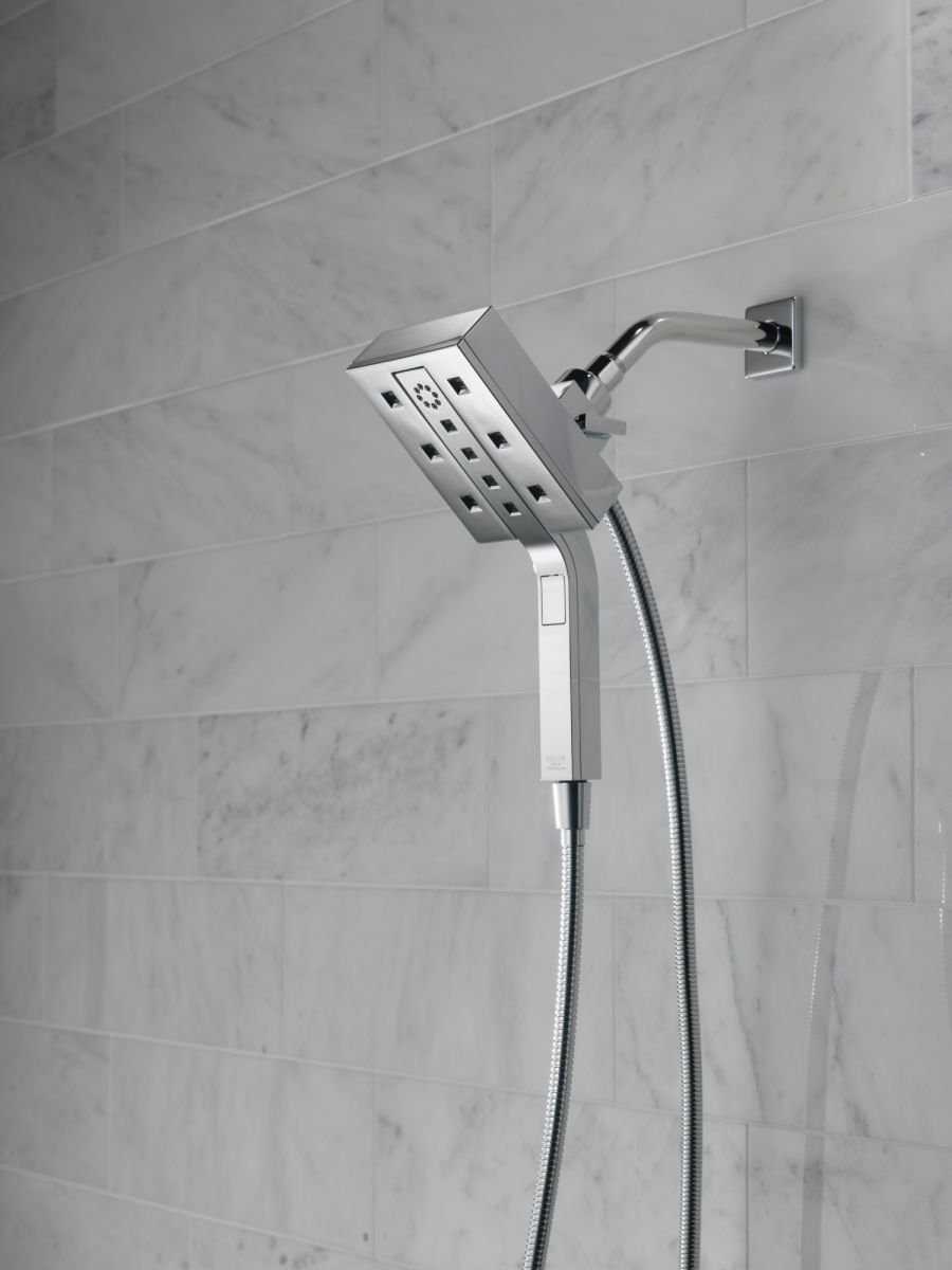 DELTA Universal Showering Components H2OKINETIC In2ition 4-Setting Two-in-One Shower — Lumicoat® Chrome
