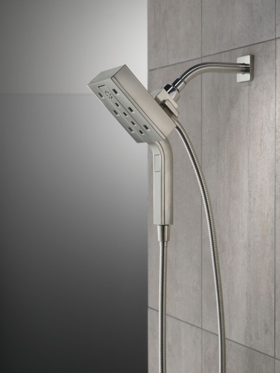 DELTA Universal Showering Components H2OKINETIC In2ition 4-Setting Two-in-One Shower — Lumicoat® Stainless