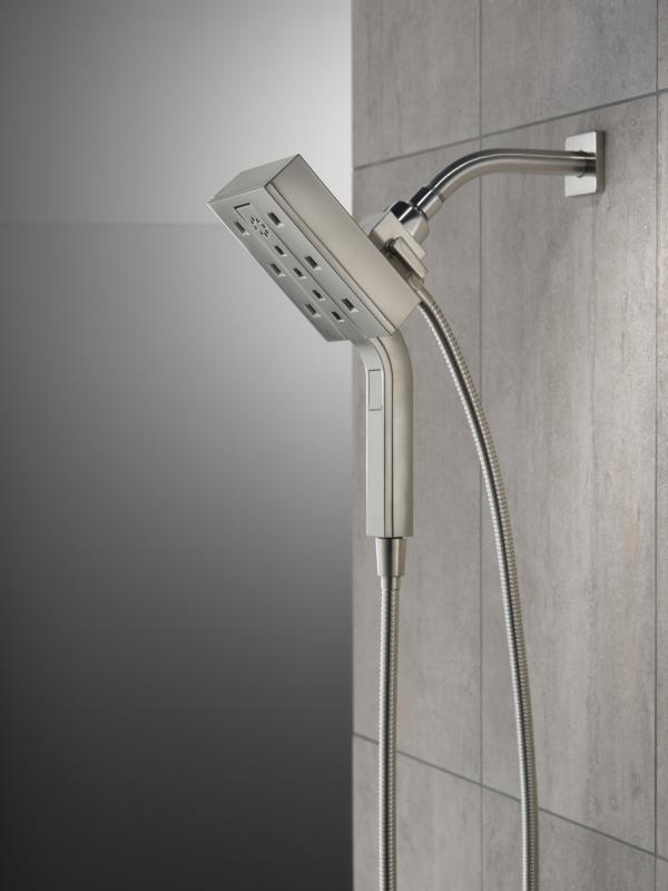 DELTA Universal Showering Components H2OKINETIC In2ition 4-Setting Two-in-One Shower — Lumicoat® Stainless