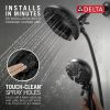 DELTA Universal Showering Components H2OKINETIC In2ition 5-Setting Two-in-One Shower — Matte Black