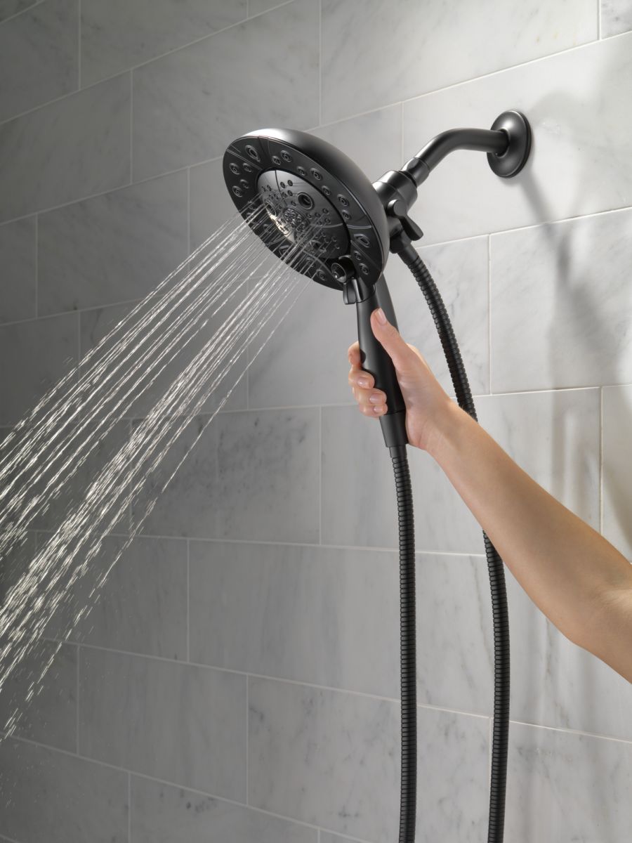 DELTA Universal Showering Components H2OKINETIC In2ition 5-Setting Two-in-One Shower — Matte Black