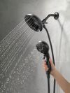 DELTA Universal Showering Components H2OKINETIC In2ition 5-Setting Two-in-One Shower — Matte Black