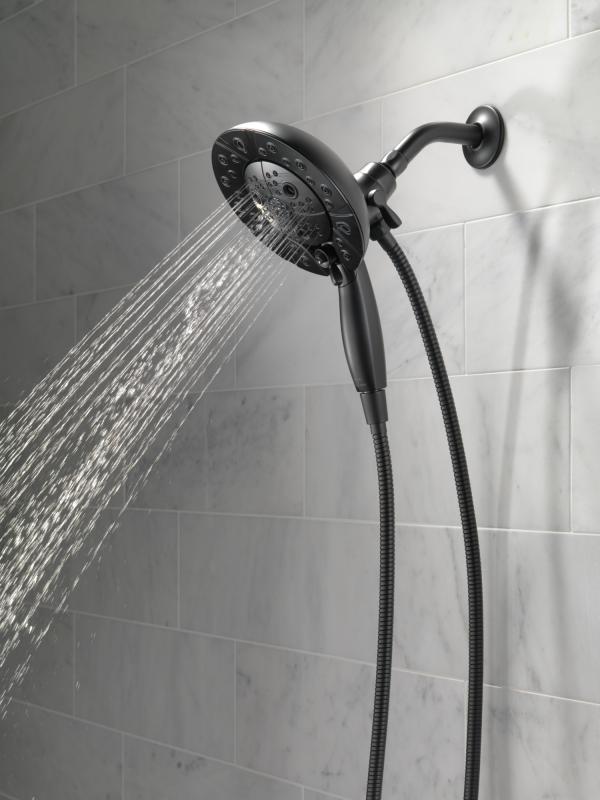 DELTA Universal Showering Components H2OKINETIC In2ition 5-Setting Two-in-One Shower — Matte Black