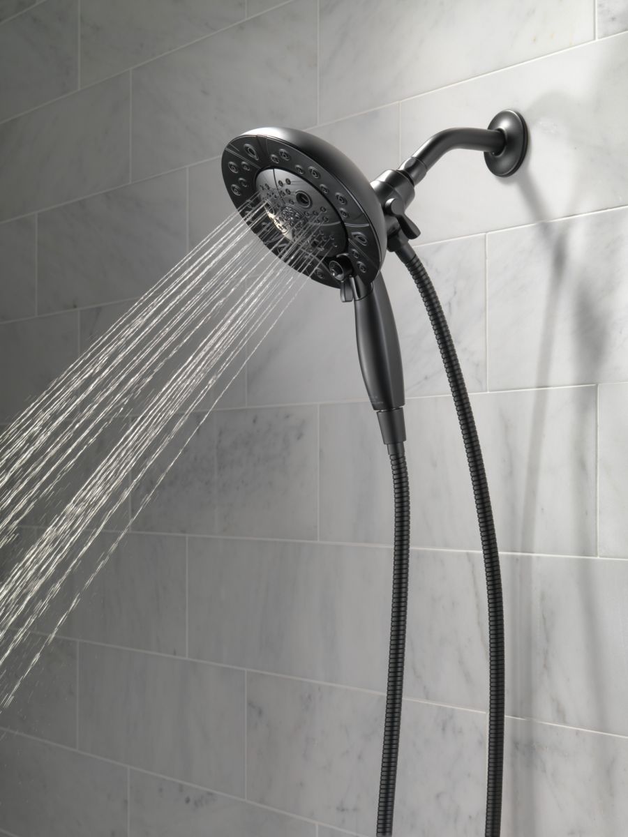 DELTA Universal Showering Components H2OKINETIC In2ition 5-Setting Two-in-One Shower — Matte Black