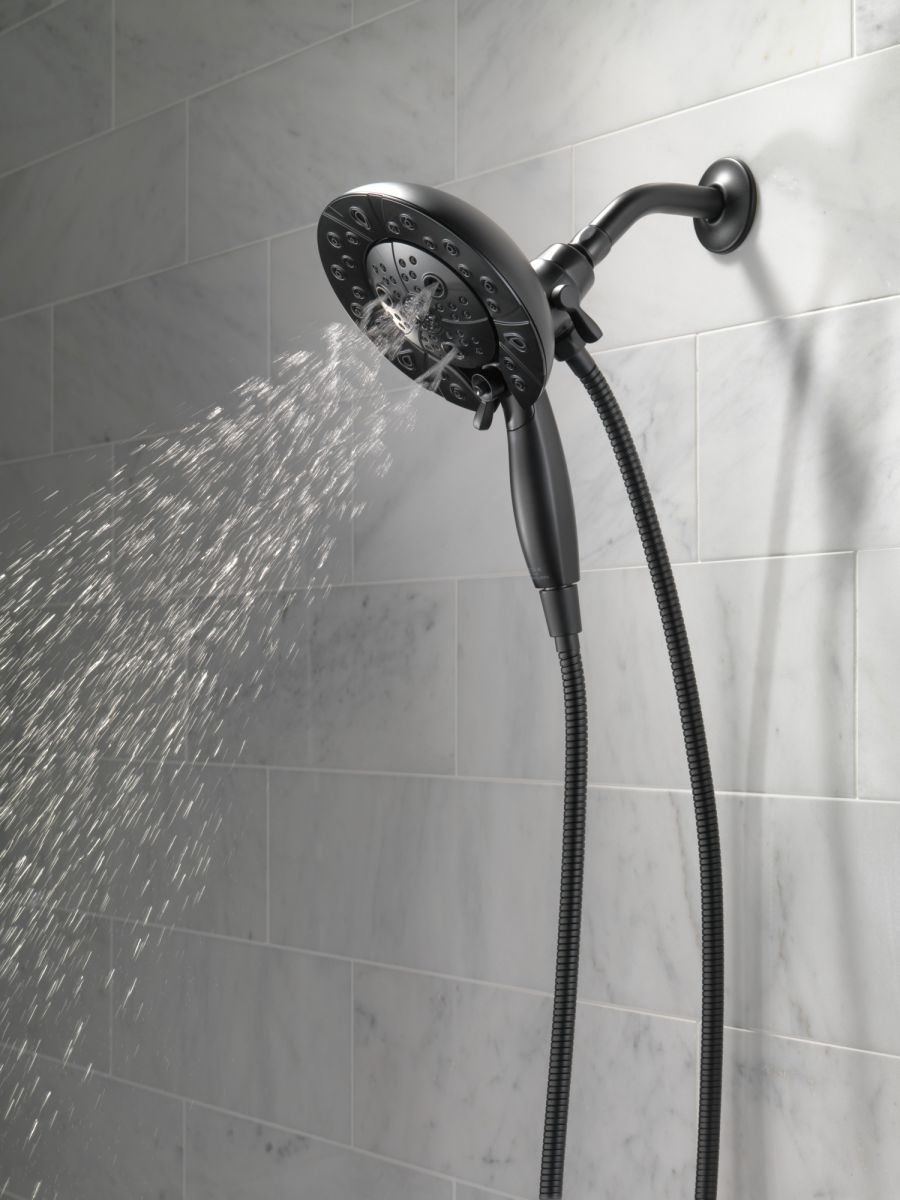 DELTA Universal Showering Components H2OKINETIC In2ition 5-Setting Two-in-One Shower — Matte Black