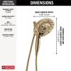 DELTA Universal Showering Components H2Okinetic In2ition 5-Setting Two-In-One Shower — Lumicoat® Champagne Bronze